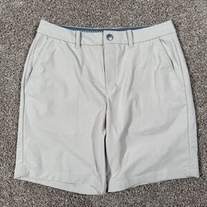 Puma Premier 101 Shorts 7" Mens 32 Biege Performance Chino Pockets